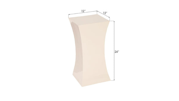 Phillips Collection Paya Hourglass Sculptural Pedestal Composite Resin Gel Coat White Indoor Outdoor Display PH80611