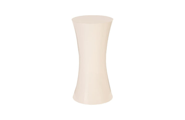 Phillips Collection Ave Resin Hourglass Pedestal with Glossy White Gel Coat Finish for Indoor Outdoor Display PH80614