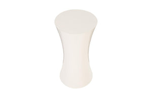 Phillips Collection Ave Resin Hourglass Pedestal with Glossy White Gel Coat Finish for Indoor Outdoor Display PH80614