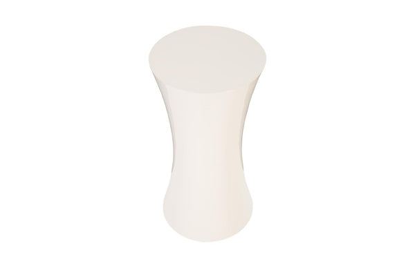 Phillips Collection Ave Resin Hourglass Pedestal with Glossy White Gel Coat Finish for Indoor Outdoor Display PH80614