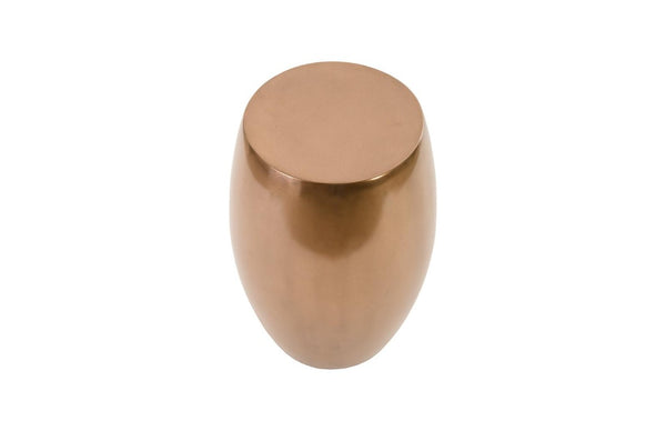 Phillips Collection Vex Polished Bronze Resin Capsule Side Table for Living Room Bedroom or Outdoor Use PH80621