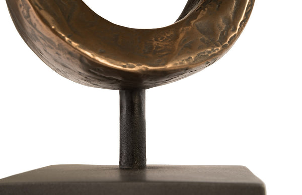 Phillips Collection Trifoil Table Sculpture in Bronze - Modern Organic Art Piece for Elegant Home Décor & Styling PH80670