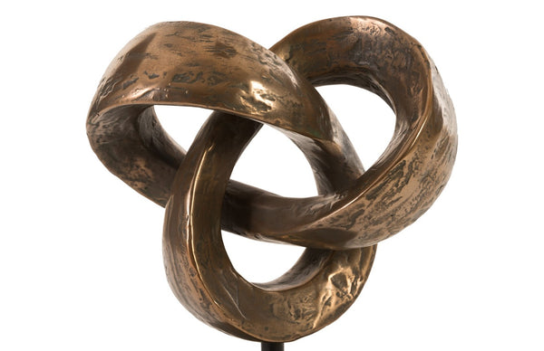 Phillips Collection Trifoil Table Sculpture in Bronze - Modern Organic Art Piece for Elegant Home Décor & Styling PH80670