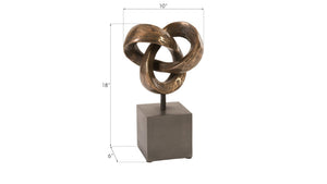 Phillips Collection Trifoil Table Sculpture in Bronze - Modern Organic Art Piece for Elegant Home Décor & Styling PH80670