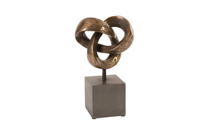 Phillips Collection Trifoil Table Sculpture in Bronze - Modern Organic Art Piece for Elegant Home Décor & Styling PH80670
