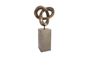 Phillips Collection Trifoil Bronze Resin Floor Sculpture Organic Loop Form for Modern Living Spaces PH80672