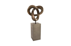 Phillips Collection Trifoil Bronze Resin Floor Sculpture Organic Loop Form for Modern Living Spaces PH80672