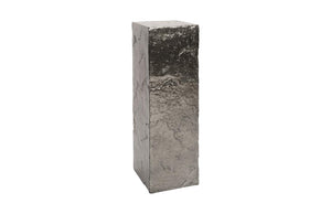 Phillips Collection Slate Large Composite Pedestal with Hand-Applied Metallic Finish for Modern Interiors PH80685