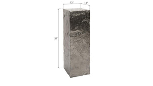 Phillips Collection Slate Large Composite Pedestal with Hand-Applied Metallic Finish for Modern Interiors PH80685