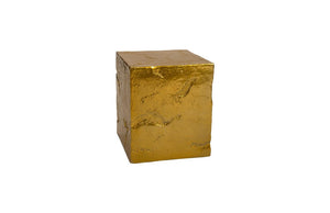 Phillips Collection Slate Pedestal Artisan Gold Resin Accent Riser for Plants Sculptures and Decor PH80688
