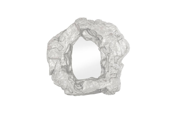 Phillips Collection Rock Pond Mirror - Sculptural Silver Leaf Design for Modern Organic Interiors and Gallery Walls PH81109