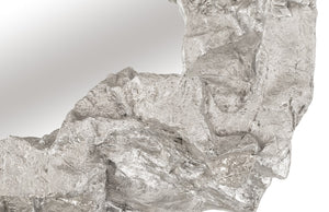 Phillips Collection Rock Pond Mirror – Asymmetrical Silver Leaf Design for Modern Organic Wall Décor and Sculpture PH81110