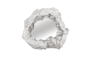 Phillips Collection Rock Pond Mirror – Asymmetrical Silver Leaf Design for Modern Organic Wall Décor and Sculpture PH81110