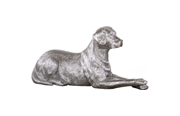 Phillips Collection Labrador, Labrador Sculpture in Silver Leaf Finish - Handcrafted Modern-Organic Art for Home Decor & Style PH81459