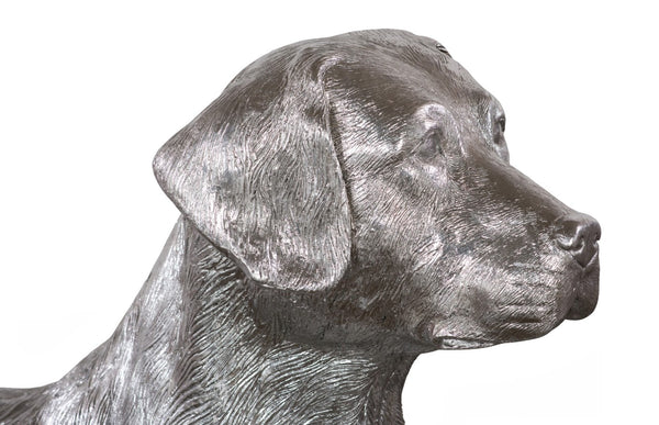 Phillips Collection Labrador, Labrador Sculpture in Silver Leaf Finish - Handcrafted Modern-Organic Art for Home Decor & Style PH81459