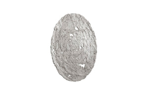 Phillips Collection Molten Wall Disc - Stunning Bright Silver Leaf Sculpture for Modern Home Décor & Gallery Walls Medium, Silver Leaf PH83139