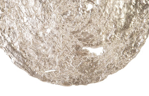 Phillips Collection Molten Wall Disc - Stunning Bright Silver Leaf Sculpture for Modern Home Décor & Gallery Walls Medium, Silver Leaf PH83139