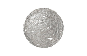 Phillips Collection Molten Wall Disc - Stunning Bright Silver Leaf Sculpture for Modern Home Décor & Gallery Walls Medium, Silver Leaf PH83139