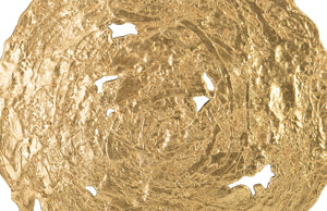 Phillips Collection Molten Wall Disc - Stunning Bright Silver Leaf Sculpture for Modern Home Décor & Gallery Walls Medium, Gold Leaf PH83140