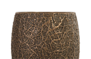 Phillips Collection String Theory Planter - Modern Artisan-Designed Accent for Indoor and Outdoor Decor, 24 Inches Tall Bronze, SM PH83550