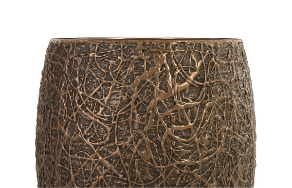 Phillips Collection String Theory Planter - Modern Artisan-Designed Accent for Indoor and Outdoor Decor, 24 Inches Tall Bronze, SM PH83550