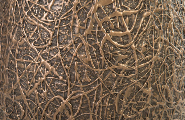 Phillips Collection String Theory Planter - Modern Artisan-Designed Accent for Indoor and Outdoor Decor, 24 Inches Tall Bronze, SM PH83550