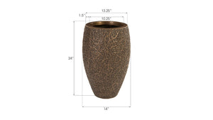 Phillips Collection String Theory Planter - Modern Artisan-Designed Accent for Indoor and Outdoor Decor, 24 Inches Tall Bronze, SM PH83550