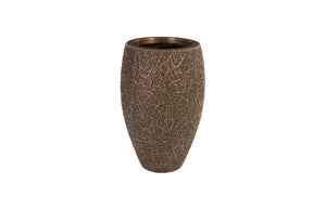 Phillips Collection String Theory Planter - Modern Artisan-Designed Accent for Indoor and Outdoor Decor, 24 Inches Tall Bronze, SM PH83550