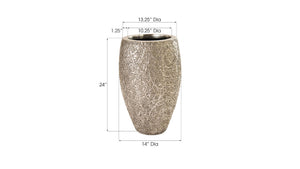 Phillips Collection String Theory Planter - Modern Artisan-Designed Accent for Indoor and Outdoor Decor, 24 Inches Tall Silver Leaf, SM PH83551