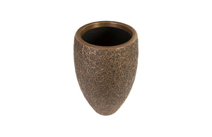 Phillips Collection String Theory Planter - Modern Artisan-Designed Accent for Indoor and Outdoor Decor, 24 Inches Tall Bronze, MD PH83552