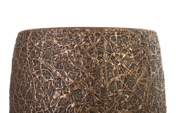 Phillips Collection String Theory Planter - Modern Artisan-Designed Accent for Indoor and Outdoor Decor, 24 Inches Tall Bronze, MD PH83552