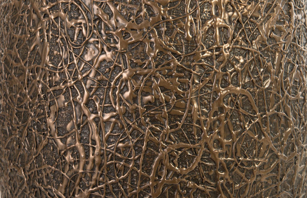 Phillips Collection String Theory Planter - Modern Artisan-Designed Accent for Indoor and Outdoor Decor, 24 Inches Tall Bronze, MD PH83552