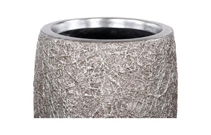 Phillips Collection String Theory Resin Planter Silver Leaf Finish Rust Proof Indoor Outdoor Vessel MD PH83553