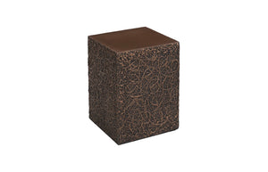 Phillips Collection String Theory Pedestal - Modern Organic Accent Stand for Sculptures & Planters in Gleaming Finish Bronze, SM PH83554