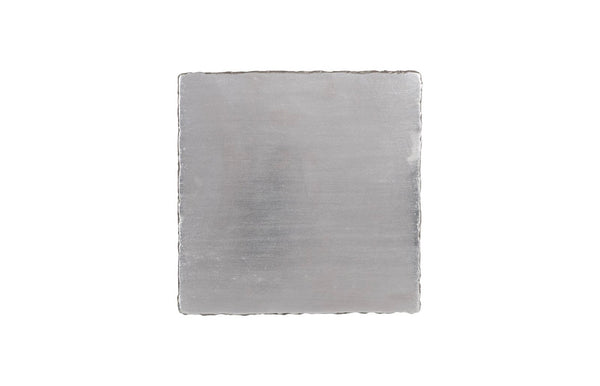 Phillips Collection String Theory Pedestal - Modern Organic Accent Stand for Sculptures & Planters in Gleaming Finish Silver Leaf, SM PH83555