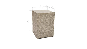 Phillips Collection String Theory Pedestal - Modern Organic Accent Stand for Sculptures & Planters in Gleaming Finish Silver Leaf, SM PH83555