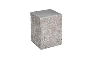 Phillips Collection String Theory Pedestal - Modern Organic Accent Stand for Sculptures & Planters in Gleaming Finish Silver Leaf, SM PH83555