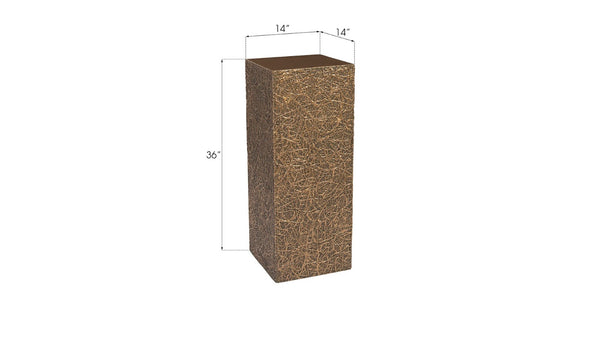 Phillips Collection String Theory Pedestal - Modern Organic Accent Stand for Sculptures & Planters in Gleaming Finish Bronze, MD PH83556