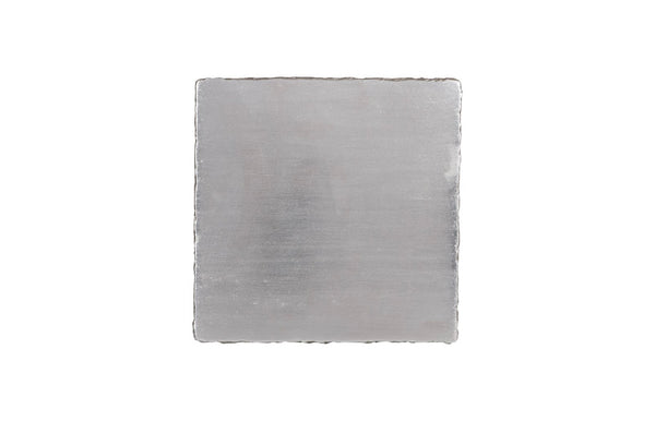 Phillips Collection String Theory Pedestal - Modern Organic Accent Stand for Sculptures & Planters in Gleaming Finish Silver Leaf, MD PH83557