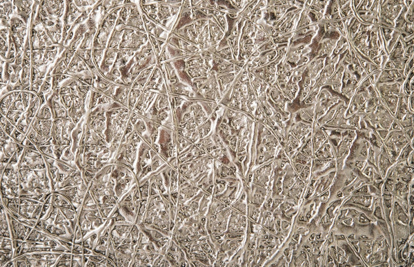 Phillips Collection String Theory Pedestal - Modern Organic Accent Stand for Sculptures & Planters in Gleaming Finish Silver Leaf, MD PH83557