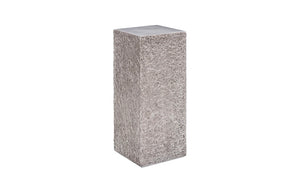 Phillips Collection String Theory Pedestal - Modern Organic Accent Stand for Sculptures & Planters in Gleaming Finish Silver Leaf, MD PH83557