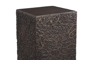 Phillips Collection String Theory Pedestal - Modern Organic Accent Stand for Sculptures & Planters in Gleaming Finish Bronze, LG PH83558