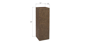 Phillips Collection String Theory Pedestal - Modern Organic Accent Stand for Sculptures & Planters in Gleaming Finish Bronze, LG PH83558