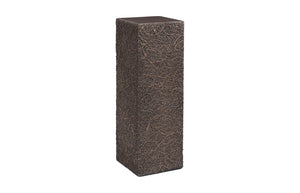 Phillips Collection String Theory Pedestal - Modern Organic Accent Stand for Sculptures & Planters in Gleaming Finish Bronze, LG PH83558
