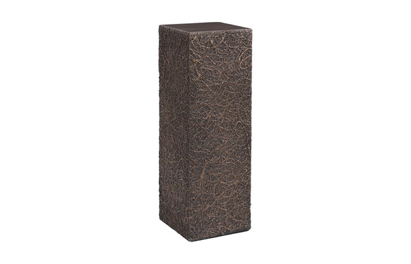 Phillips Collection String Theory Pedestal - Modern Organic Accent Stand for Sculptures & Planters in Gleaming Finish Bronze, LG PH83558