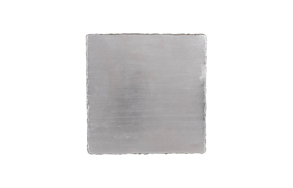 Phillips Collection String Theory Pedestal - Modern Organic Accent Stand for Sculptures & Planters in Gleaming Finish Silver Leaf, LG PH83559