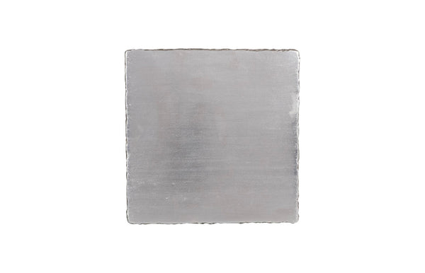 Phillips Collection String Theory Pedestal - Modern Organic Accent Stand for Sculptures & Planters in Gleaming Finish Silver Leaf, LG PH83559