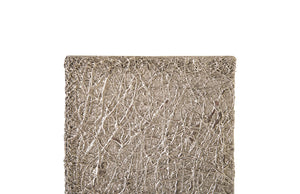Phillips Collection String Theory Pedestal - Modern Organic Accent Stand for Sculptures & Planters in Gleaming Finish Silver Leaf, LG PH83559
