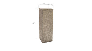 Phillips Collection String Theory Pedestal - Modern Organic Accent Stand for Sculptures & Planters in Gleaming Finish Silver Leaf, LG PH83559