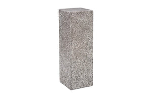 Phillips Collection String Theory Pedestal - Modern Organic Accent Stand for Sculptures & Planters in Gleaming Finish Silver Leaf, LG PH83559